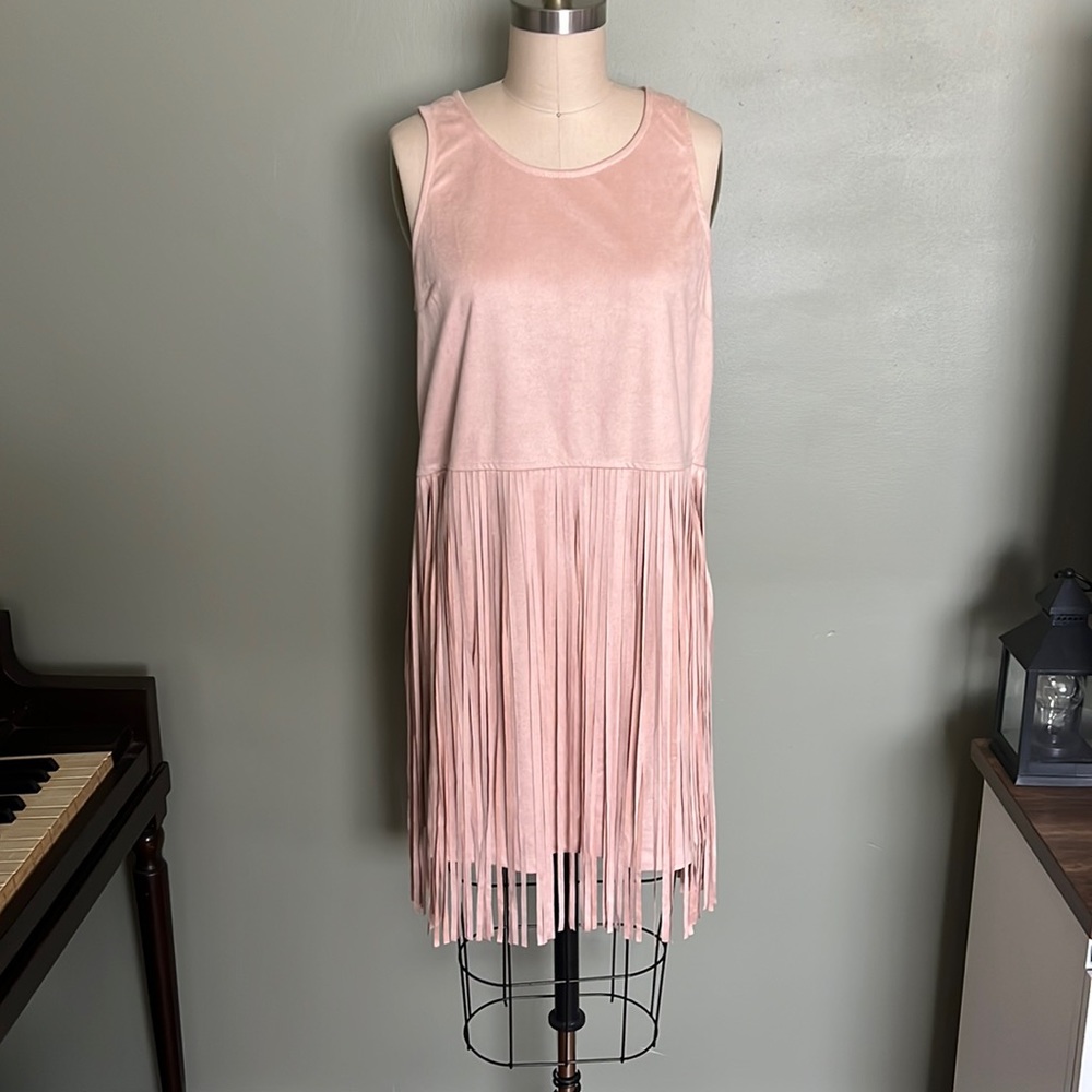 SALE NWT Blush Fringed Dress